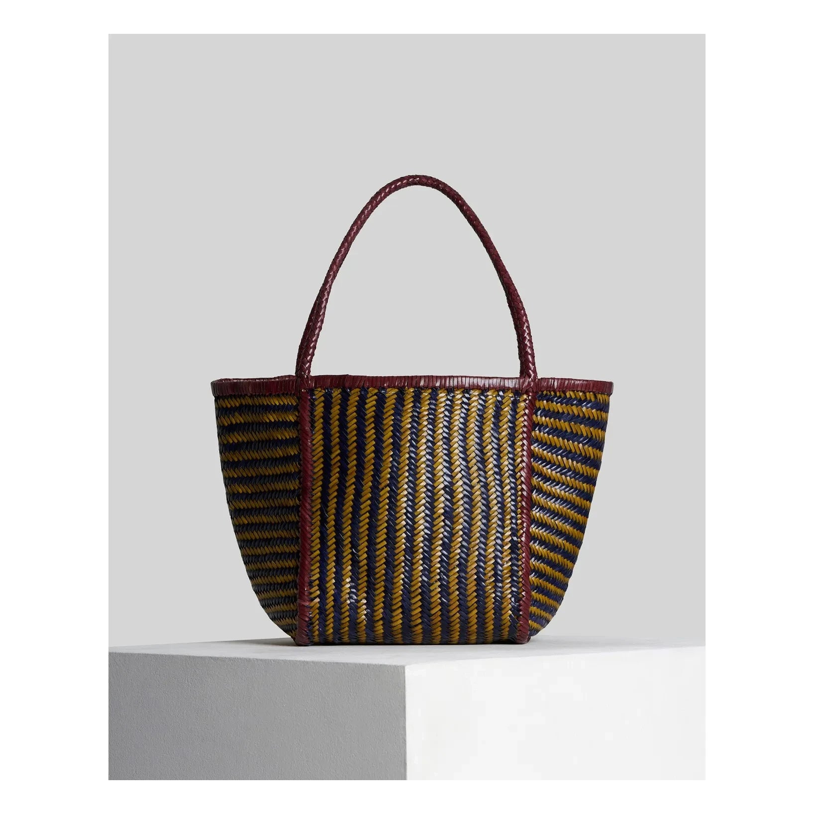 Vipera - Rubens Stripes Leather Bag | Yellow Curry Color