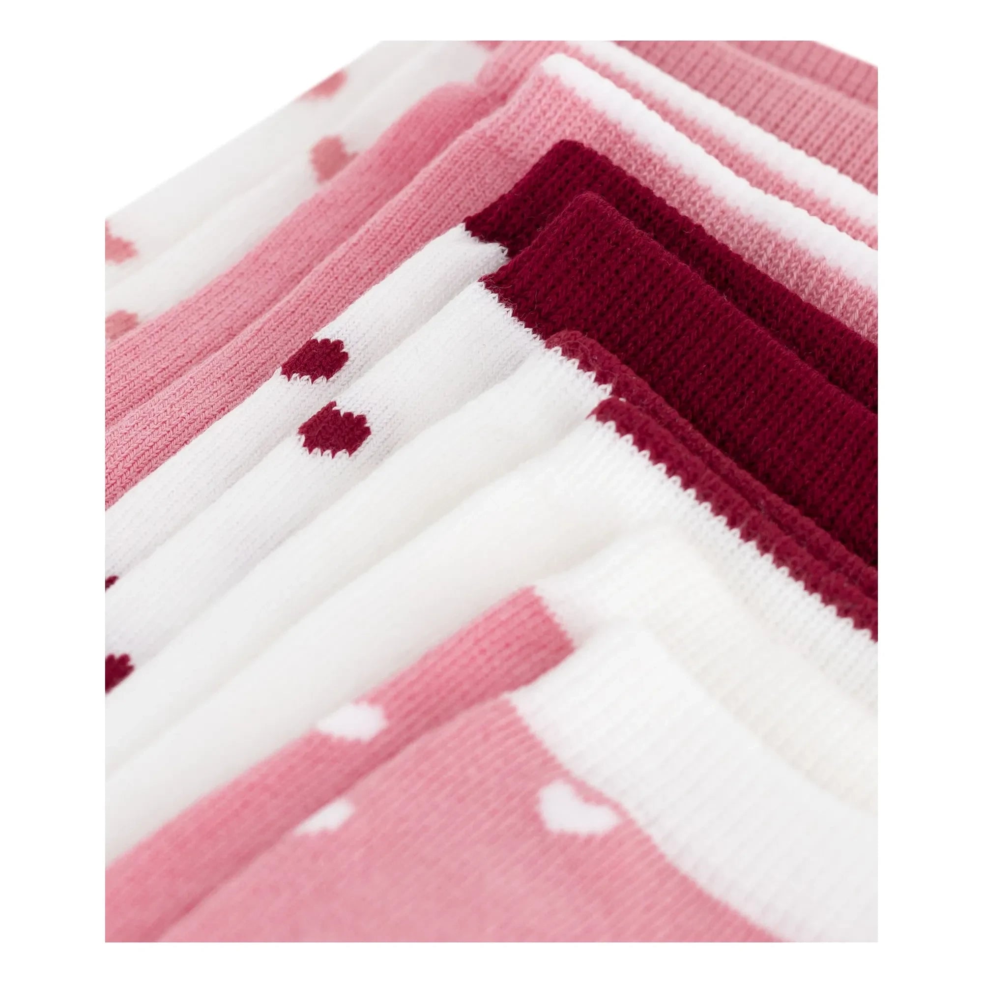 Petit Bateau - Heart Socks 5 Pair Pack | Pink