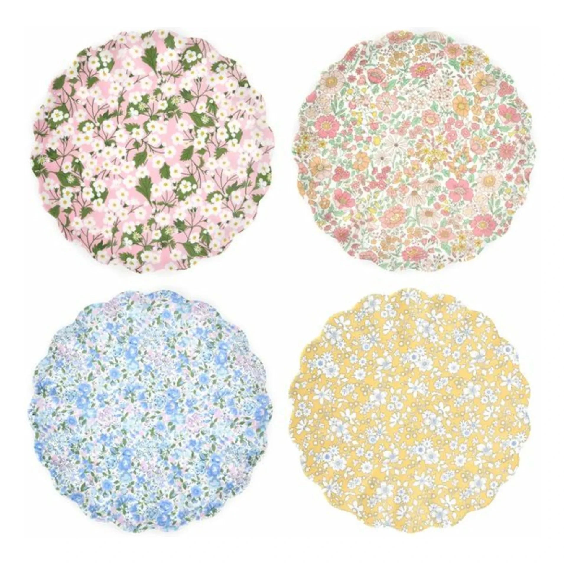 Meri Meri - Küçük melamin tabaklar - Meri Meri x Liberty - 4'lü set