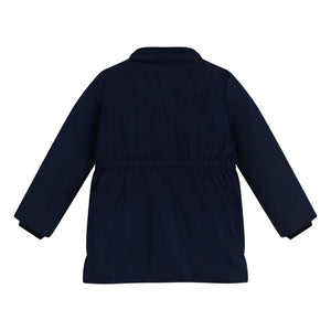 Petit Bateau - Düz Elastik Belirli Orta Uzun Parka | Lacivert