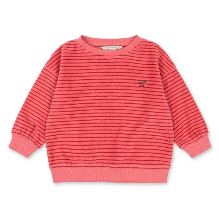 Konges Sløjd - Itty Çizgili Organik Pamuklu Sweatshirt | Pembe