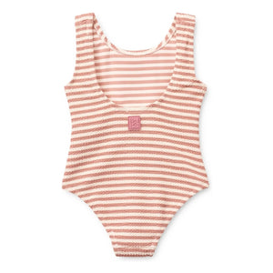 Liewood - Bianco Striped Swimwear Textured Recycled Fibres | Powder Pink