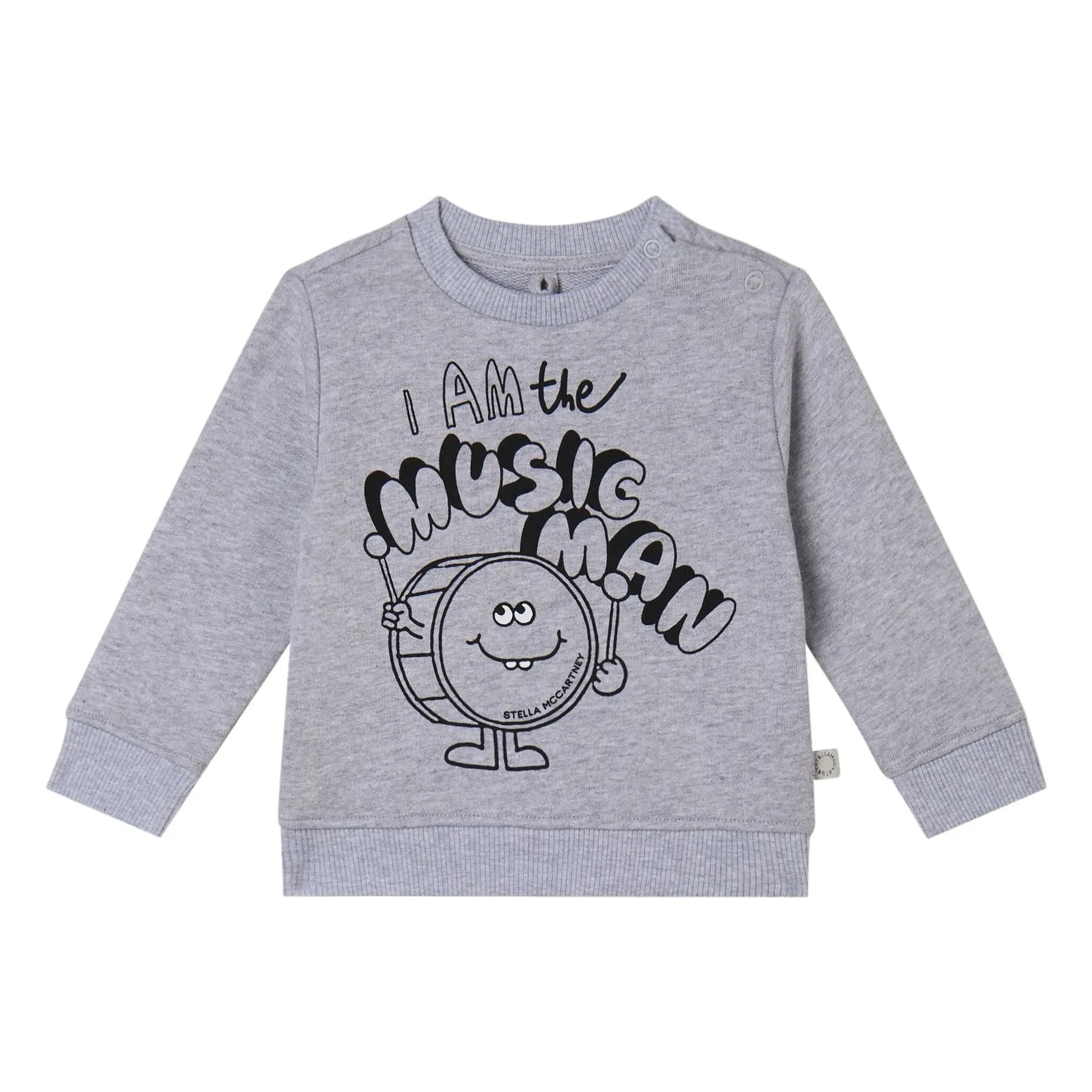 Stella McCartney Kids - I Am The Music Man sweatshirt Organik pamuk | Gri