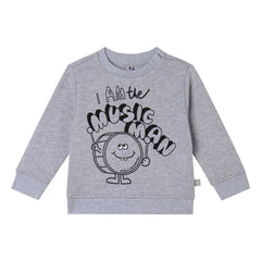 Stella McCartney Kids - I Am The Music Man sweatshirt Organik pamuk | Gri