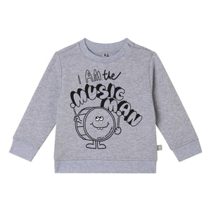 Stella McCartney Kids - I Am The Music Man sweatshirt Organik pamuk | Gri