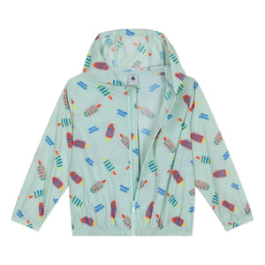 Petit Bateau - Floral Pattern Raincoat | White