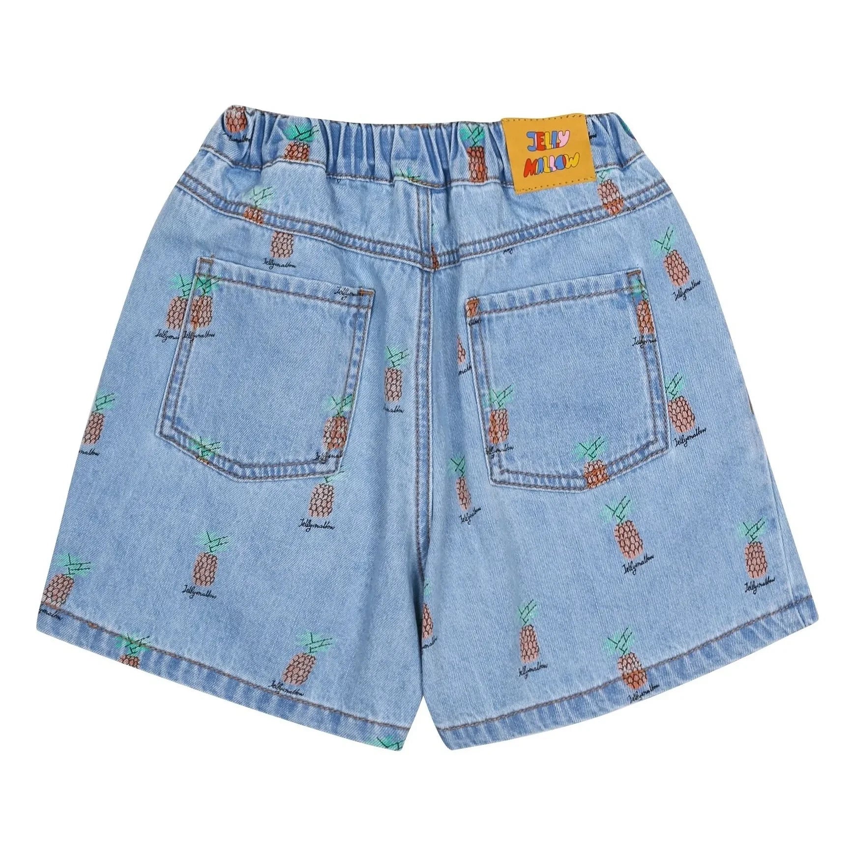 Jelly Mallow - Denim Pineapple Shorts | Blue