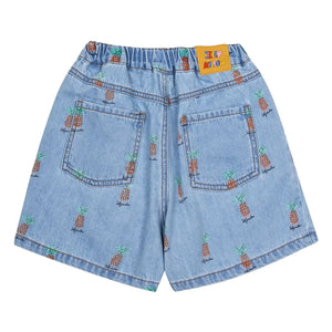 Jelly Mallow - Denim Pineapple Shorts | Blue