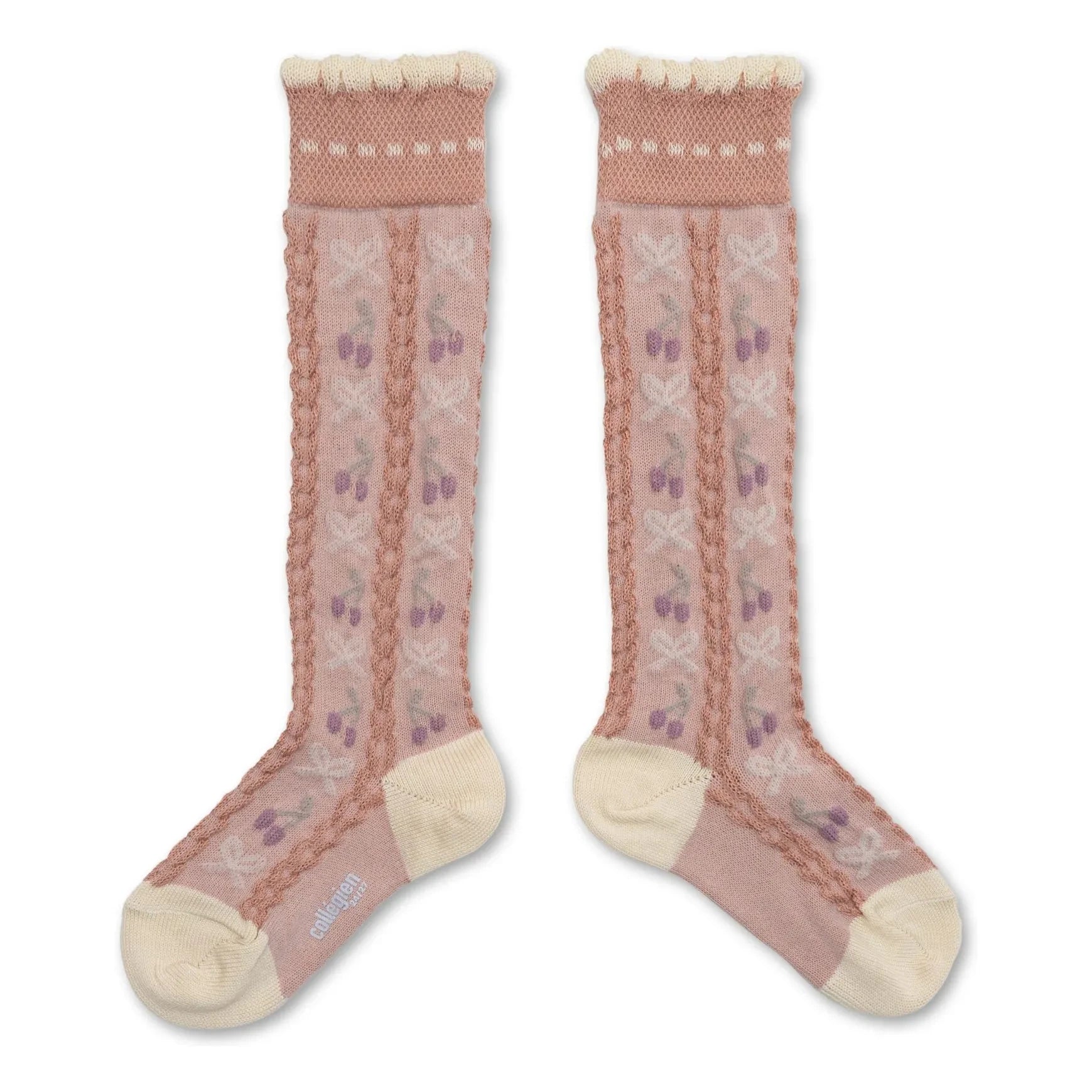 Collégien - Dust Pink Cherry Knot Socks
