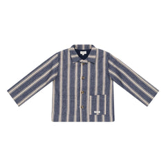 Donsje - Henrik Striped Overshirt Jacket | Blue