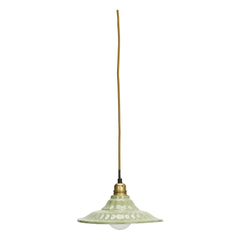 Madam Stoltz - Enamel pendant | Sage