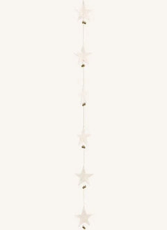 Muskhane - “Shooting Stars” Felt Ornament Garland | Ecru