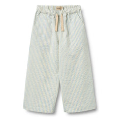 Wheat - Sasha organic cotton striped pants | Light blue