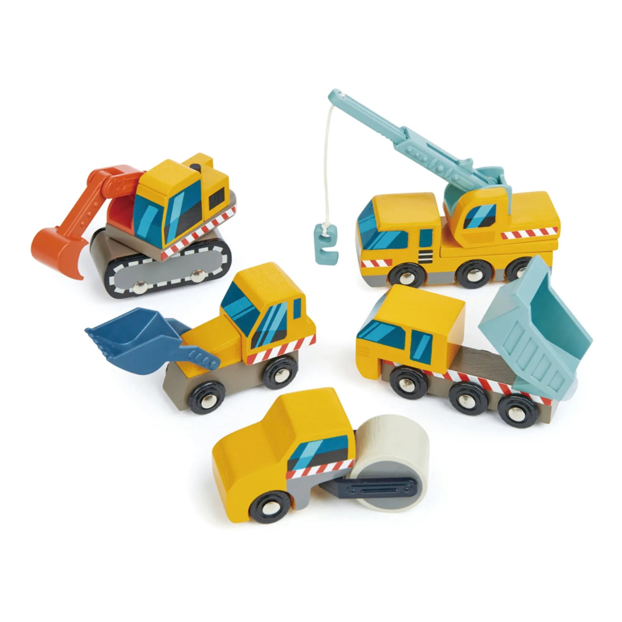 Tender Leaf Toys - İnşaat Sahası Araçları - 5'li Set