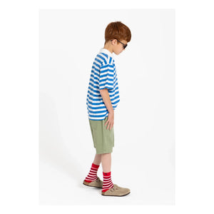 Smallable Kid - Tilo Striped Organic Cotton Polo T-Shirt | Royal Blue