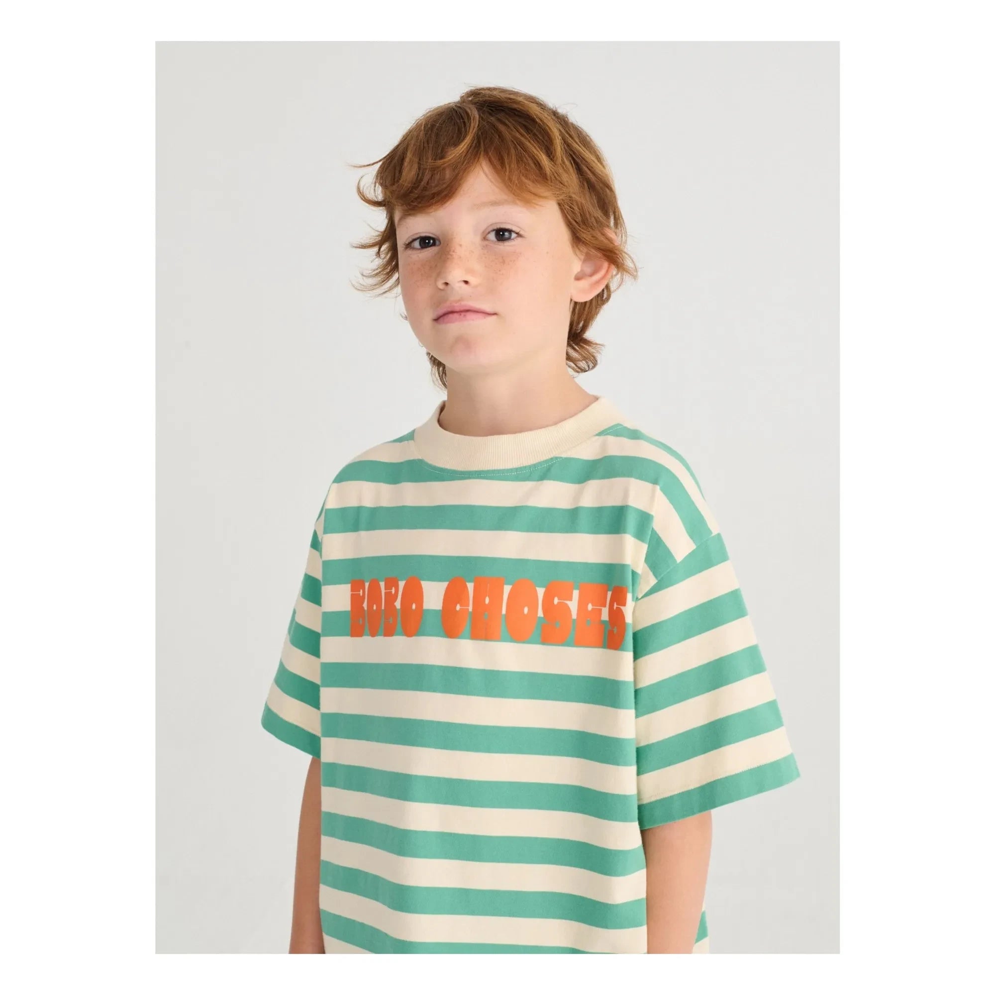 Bobo Choses - Striped Bobo Choses T-shirt | Green