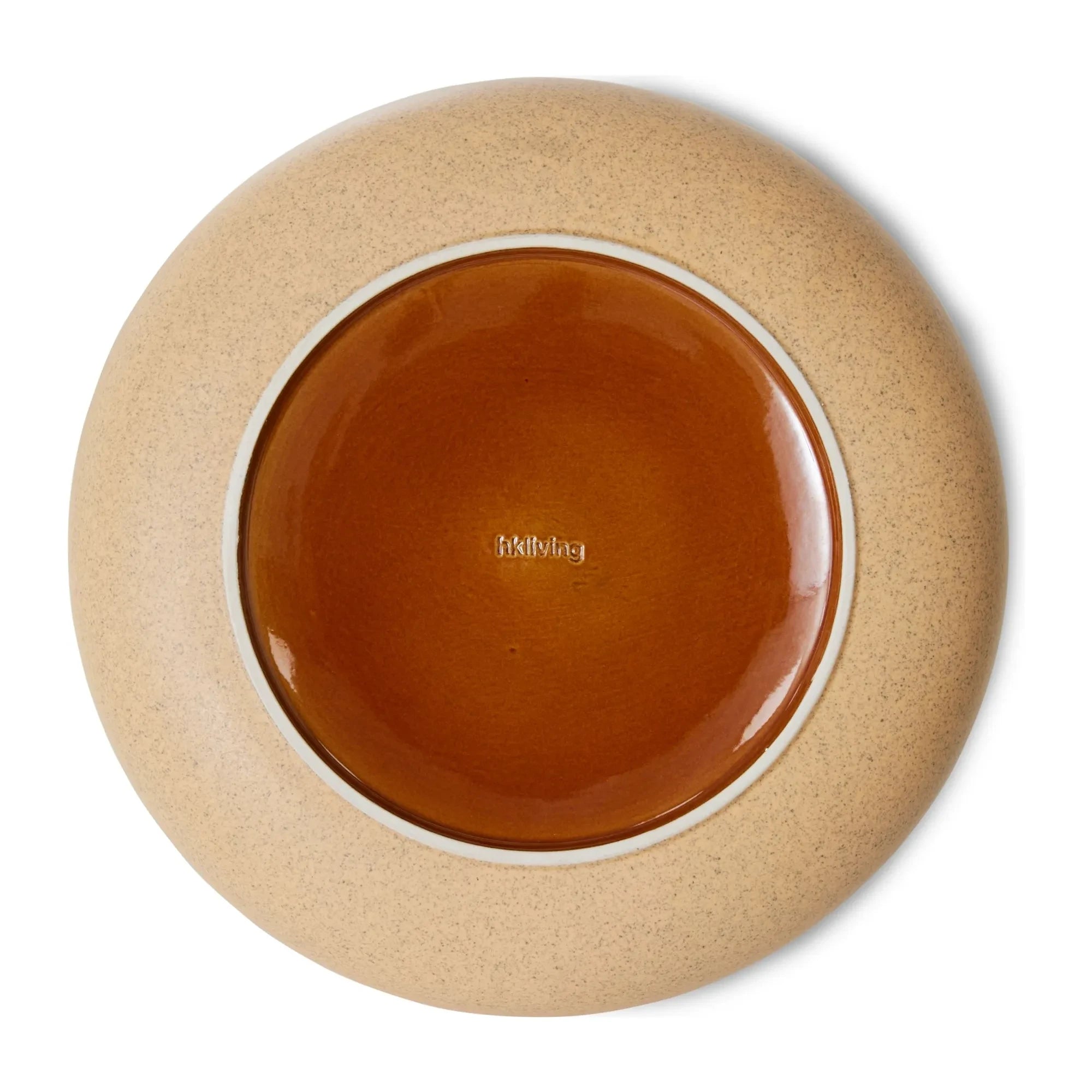 HKliving - Stone Ceramic Salad Bowl | Beige