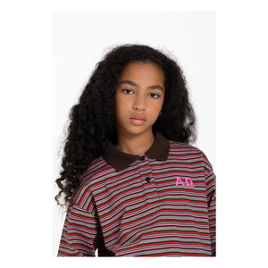 Finger in the nose - Bahia Striped Polo Shirt | Brown