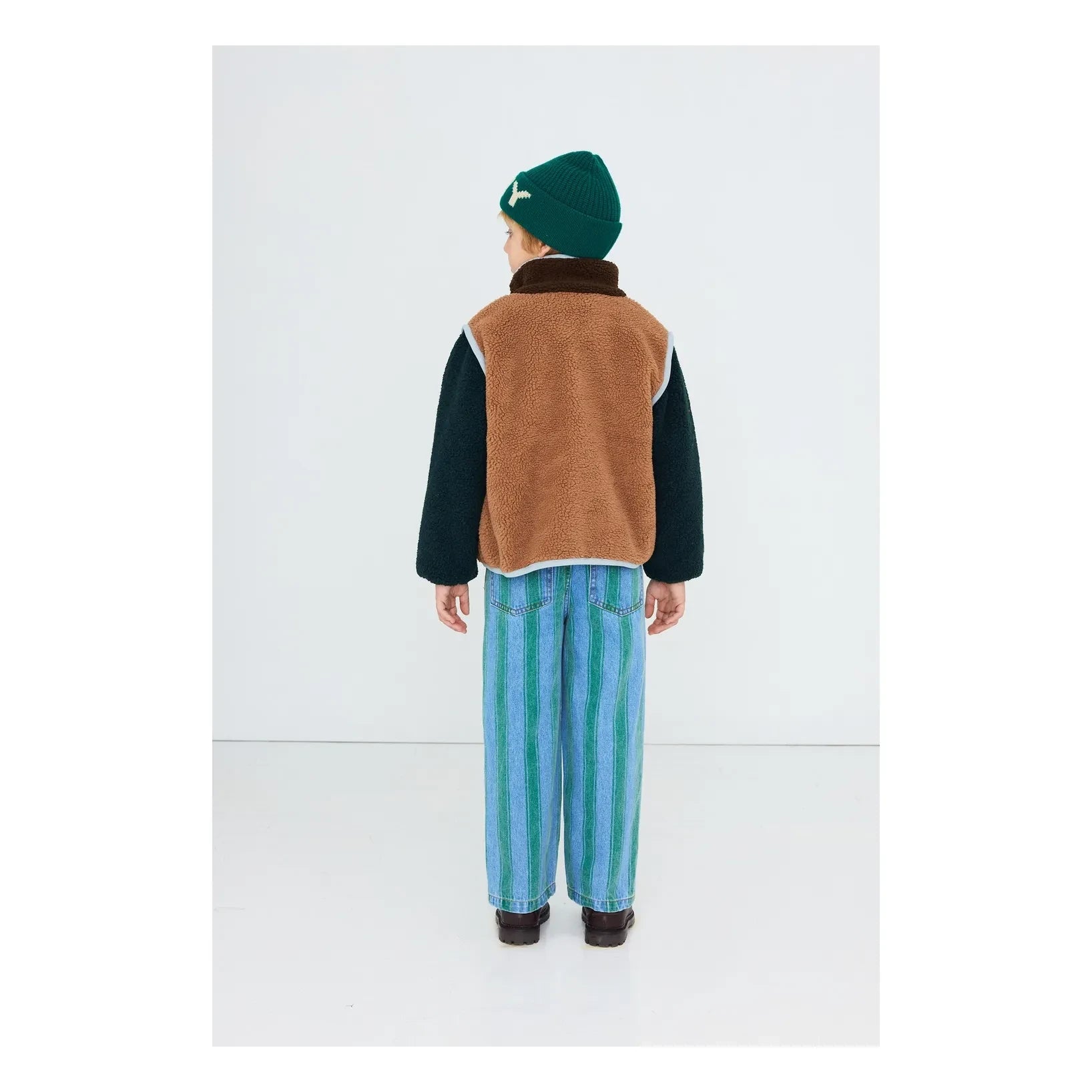 Tinycottons - Color Blocking Sherpa Style Jacket | Brown