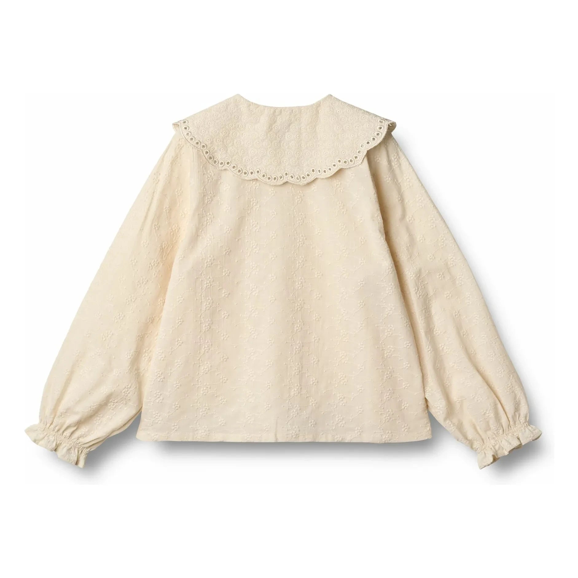 Wheat - Flora Blouse with Claudine Collar Organic Cotton | Beige