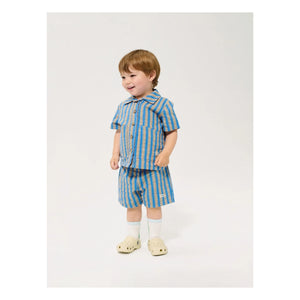 Bobo Choses - Blue Striped Baby Shorts