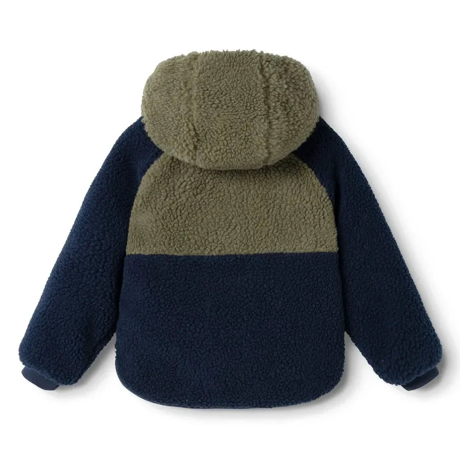 Liewood - Jackson Double-Sided Sherpa-Style Jacket Made from Recycled Fibers | Khaki