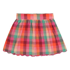 Jenest - Sara Organic Cotton Check Skirt | Fuchsia