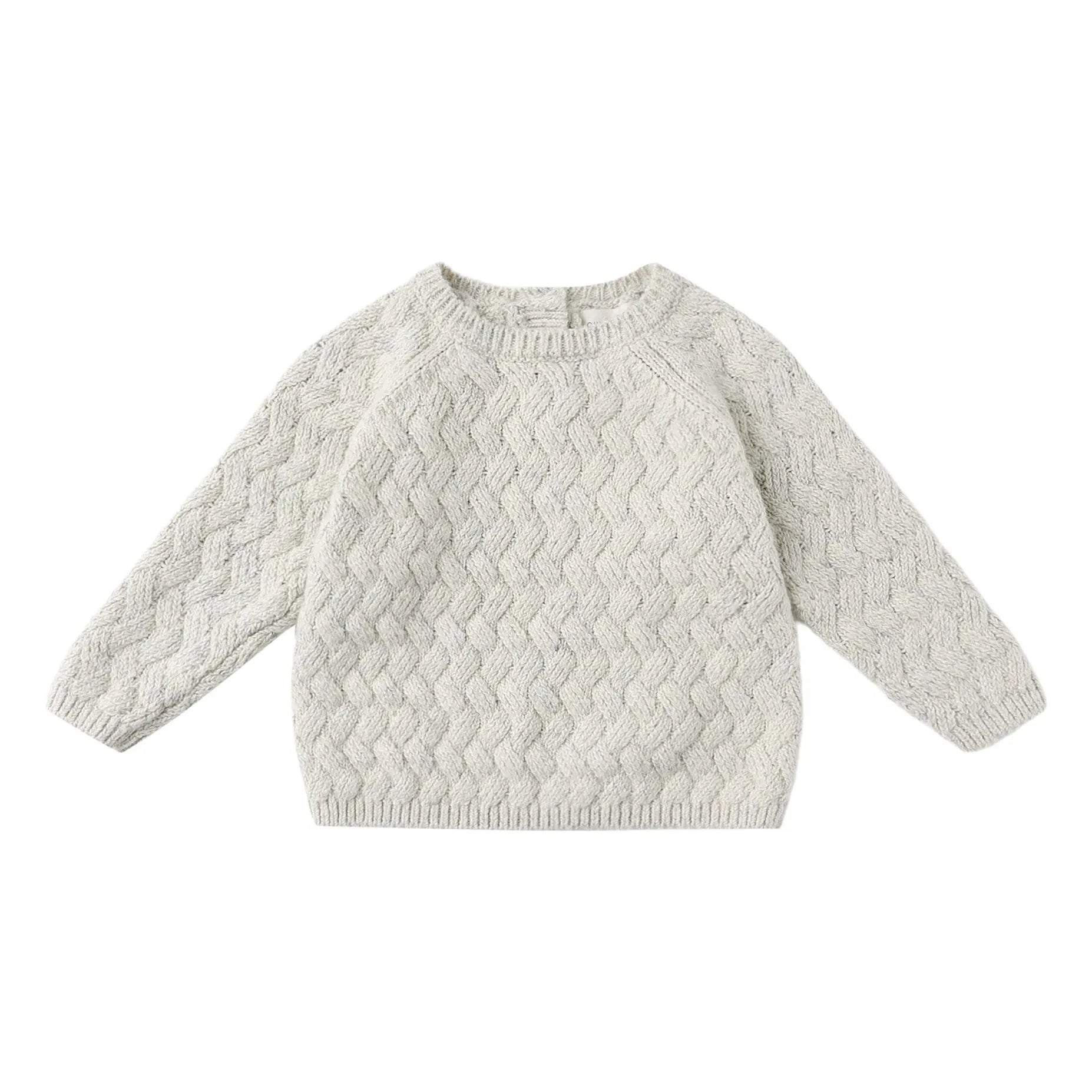 Quincy Mae - Chiné Recycled Fiber Sweater | Light Blue