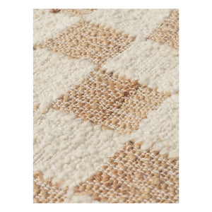 Ferm Living - Check Wool and Jute Rugs | White