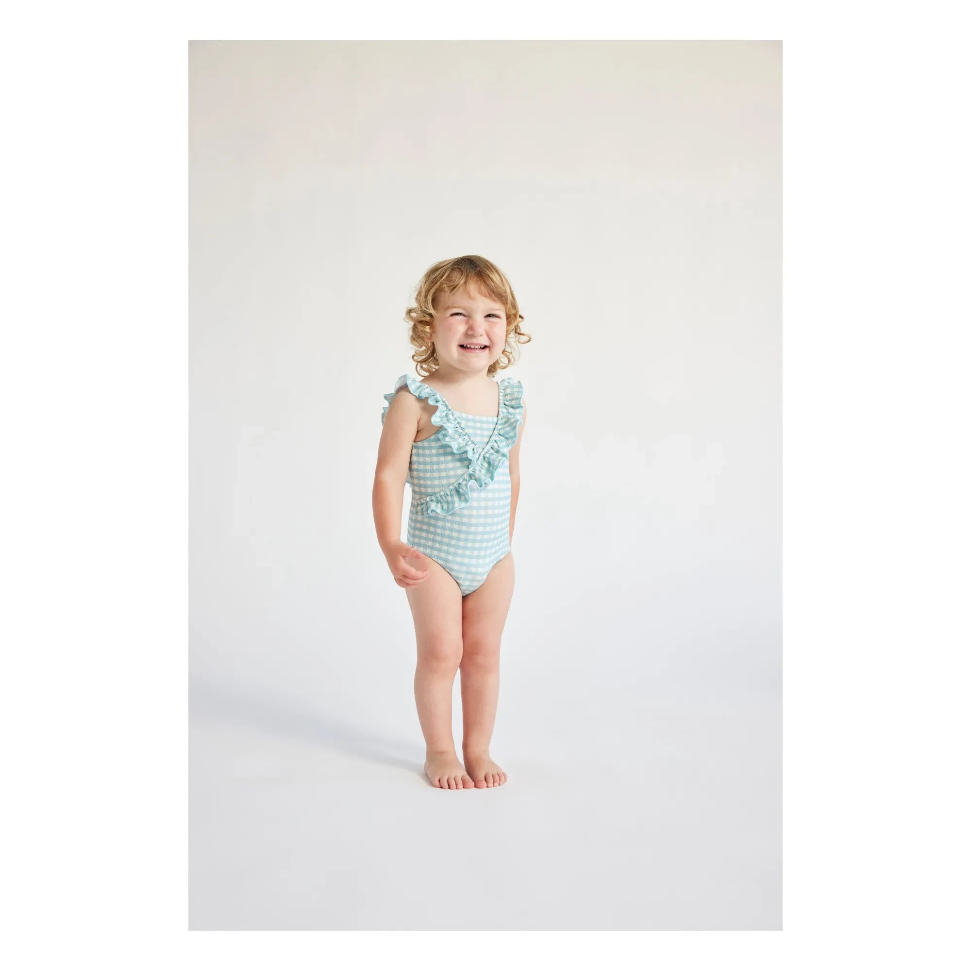 Bobo Choses - Vichy One-Piece Swimsuit | Light Blue