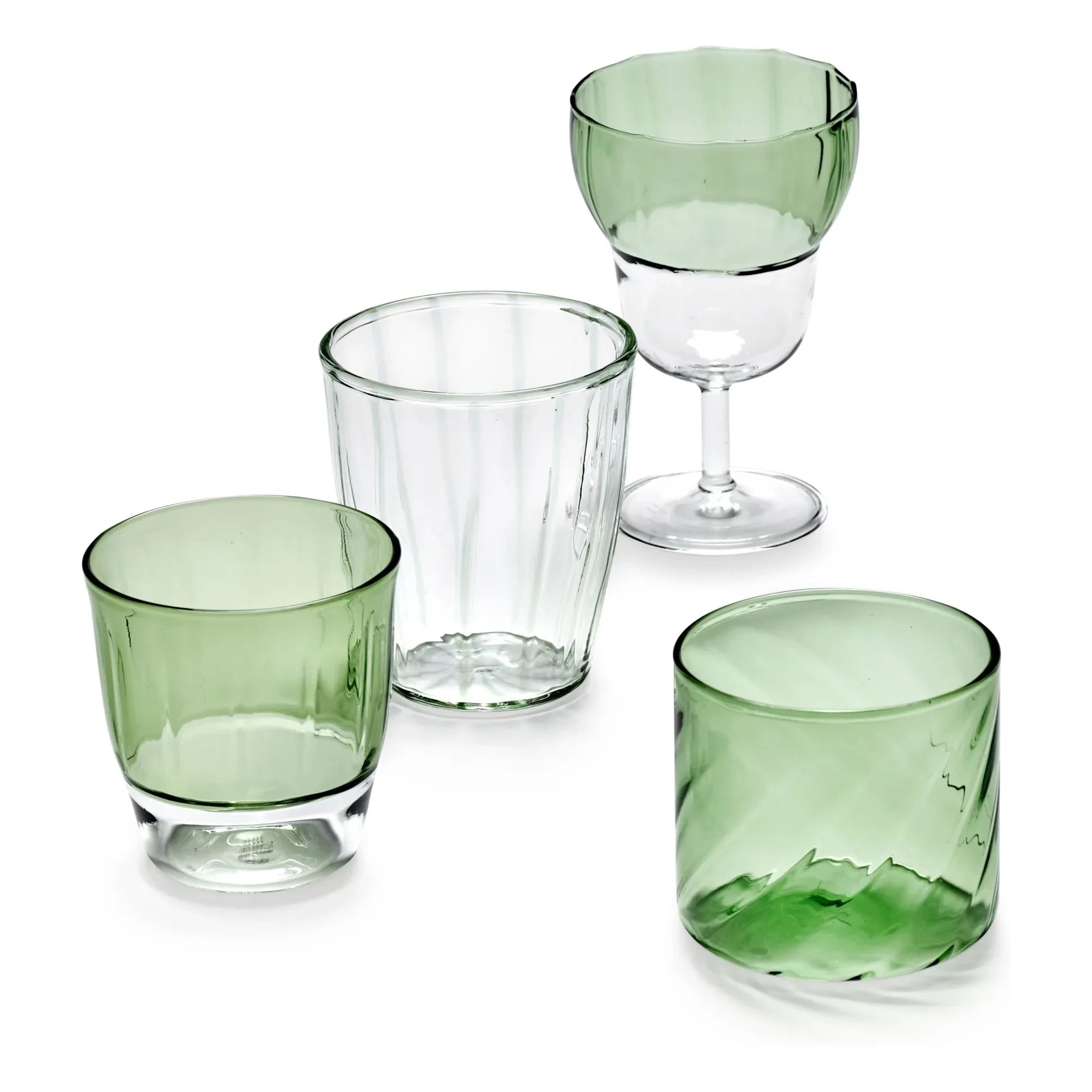 Serax - Wine Glasses Yam, Waww La Table - Set of 4 | Green