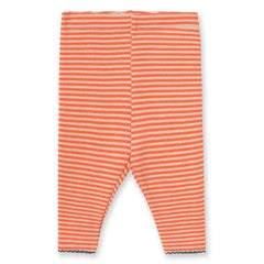 Tinycottons - Organic Cotton Ribbed Striped Leggings | Red