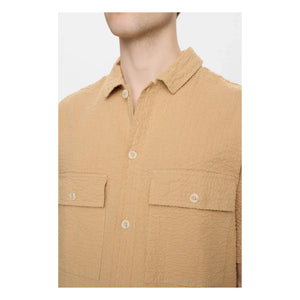 Anerkjendt - Akotto Seersucker Shirt | Beige