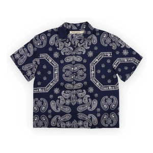 The New Society - Aster Bandana Shirt | Dark Blue
