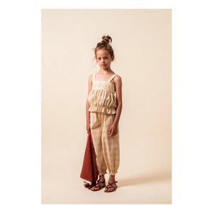 birinit - Castelflorite embroidered upper Organic cotton | Honey