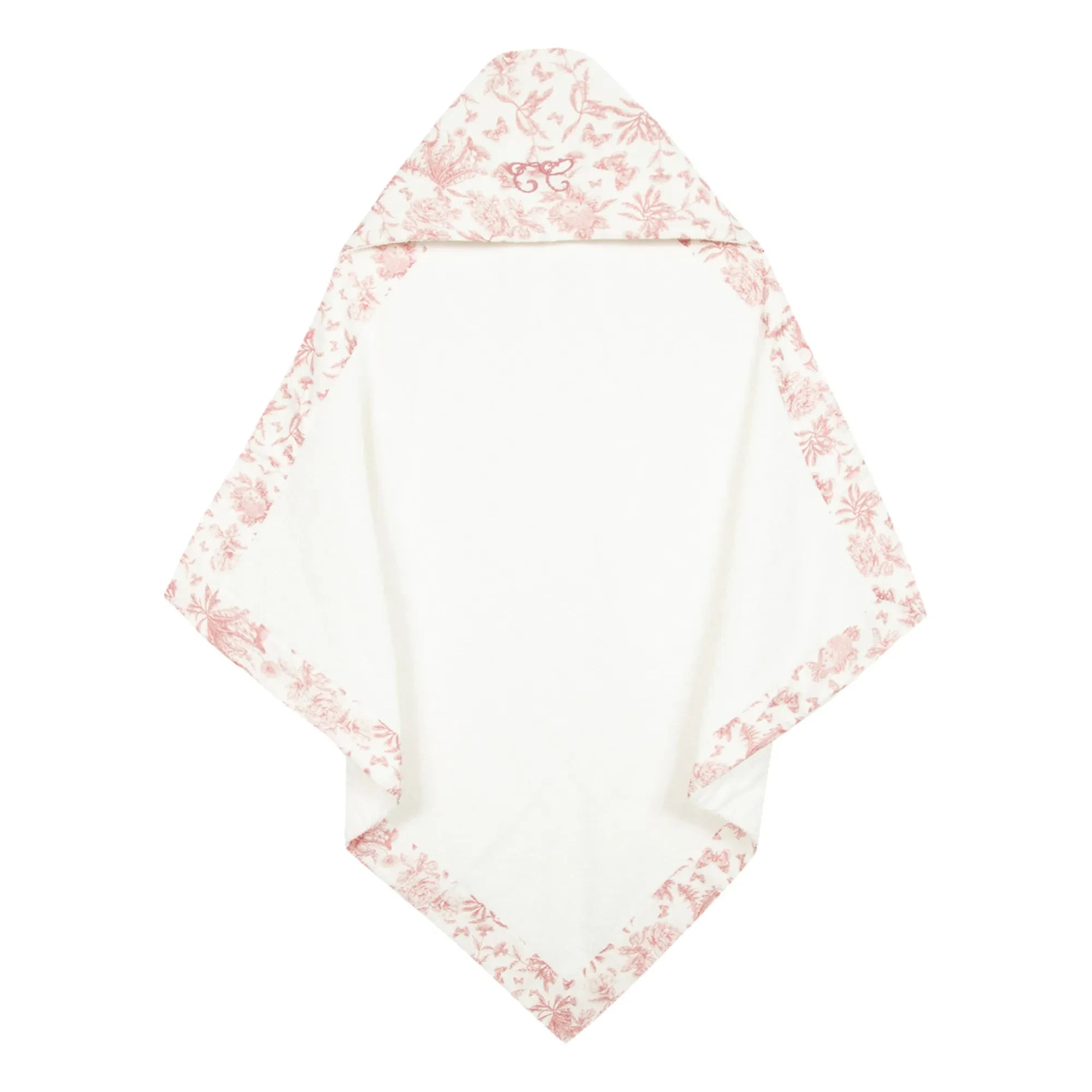 Tartine et Chocolat - Toile de Jouy Baby Towel Cape | Peach