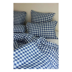 Gabrielle Paris - Vichy Linen Pillowcase | Blue
