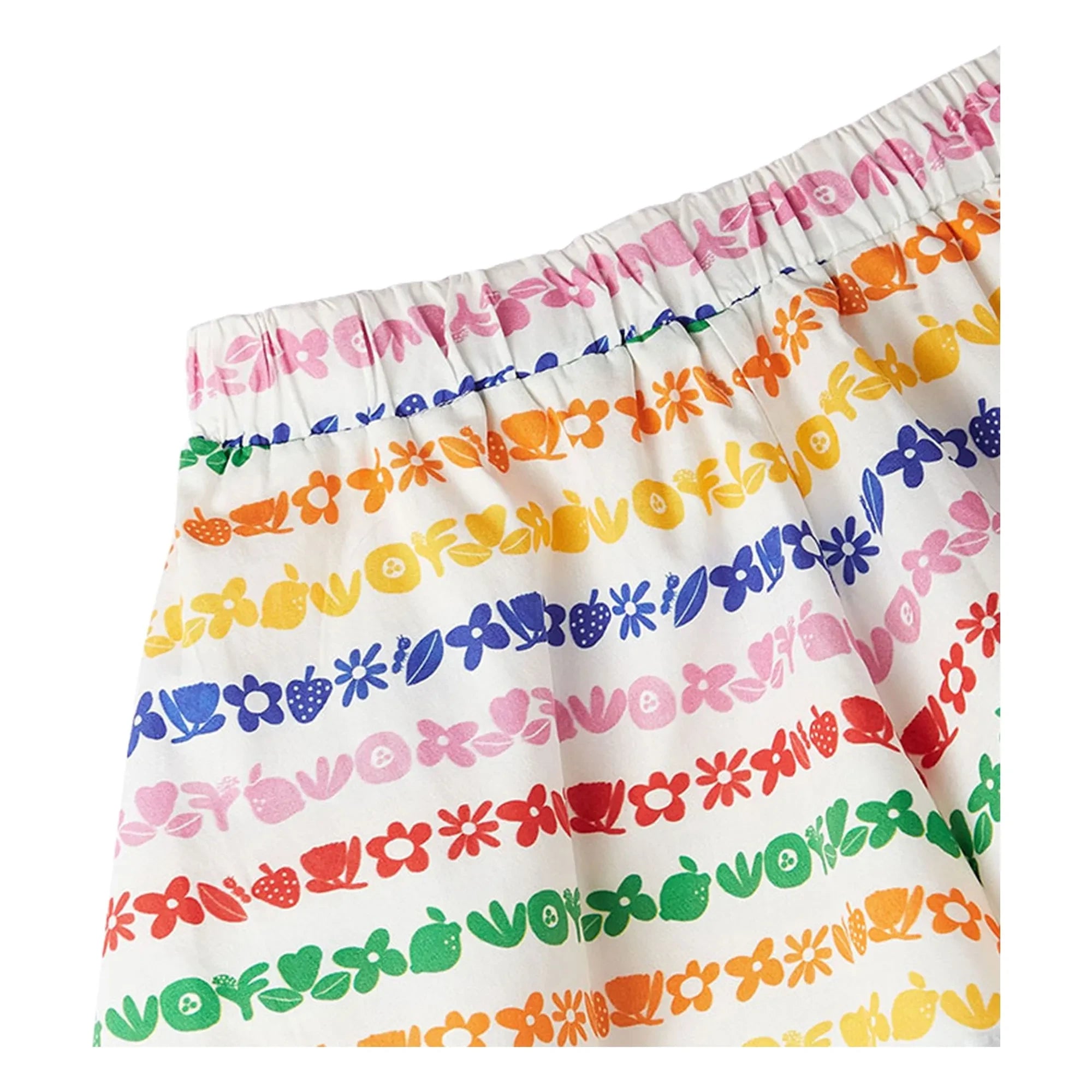 Fabula - Striped Garden Shorts | White