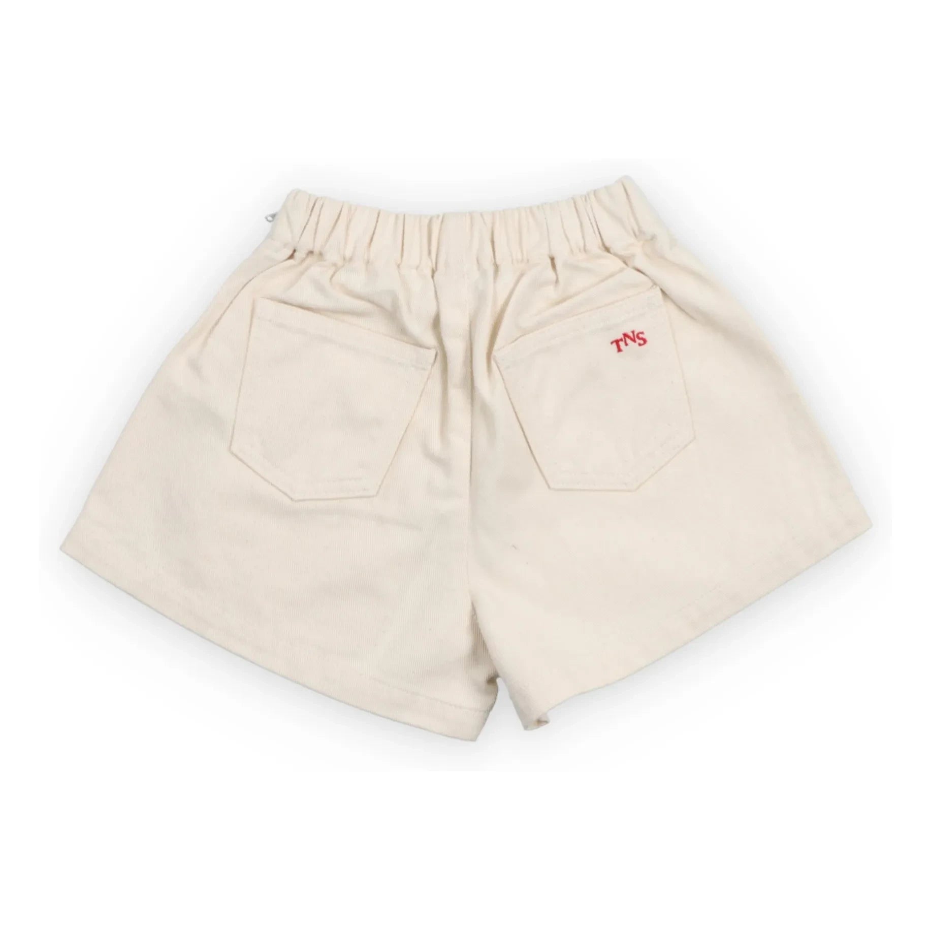 the new society - BCI Cotton Malva Floral Embroidery Shorts | Ecru