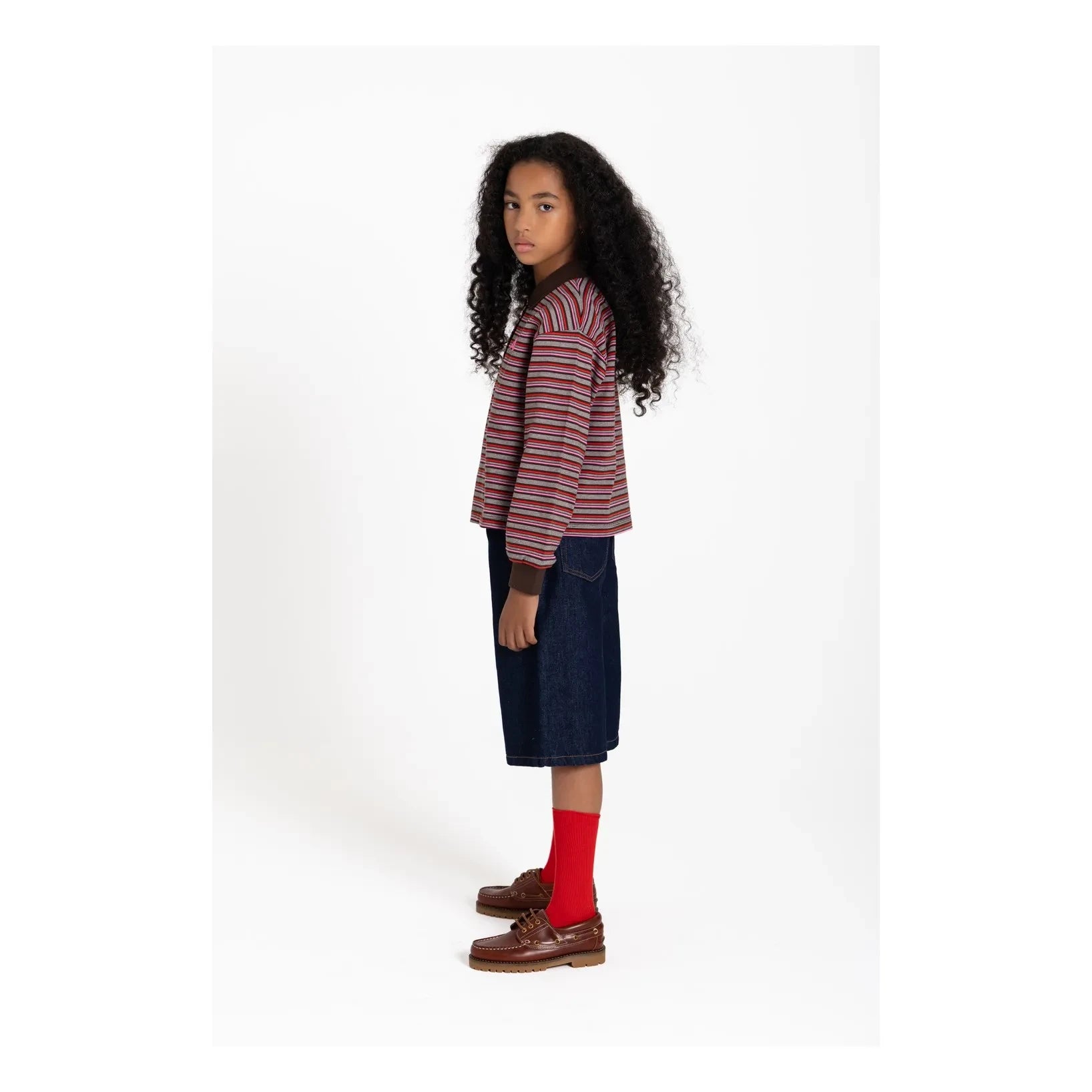 Finger in the nose - Bahia Striped Polo Shirt | Brown