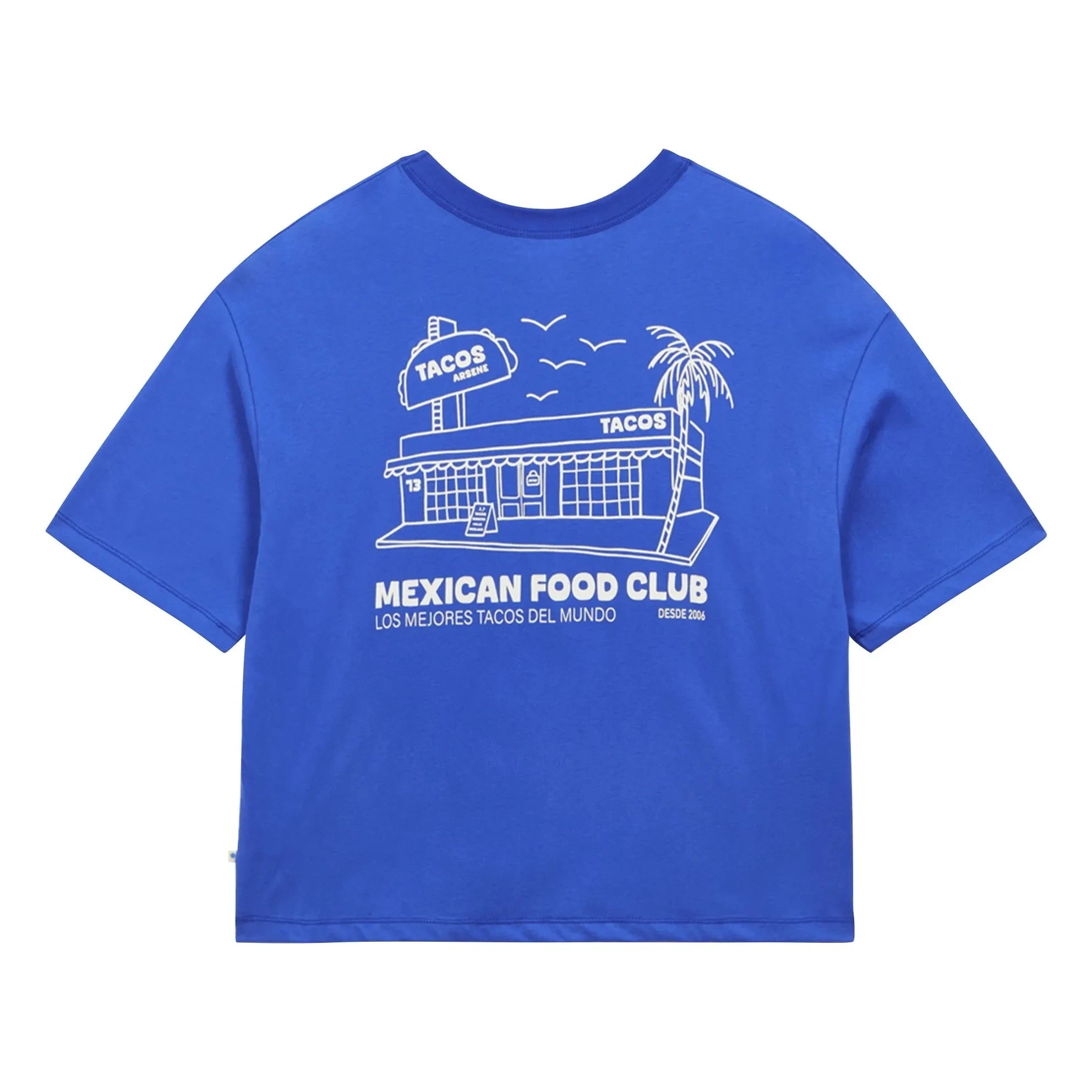 a.p - Mexican Food organik pamuk T-shirt | Royal mavi
