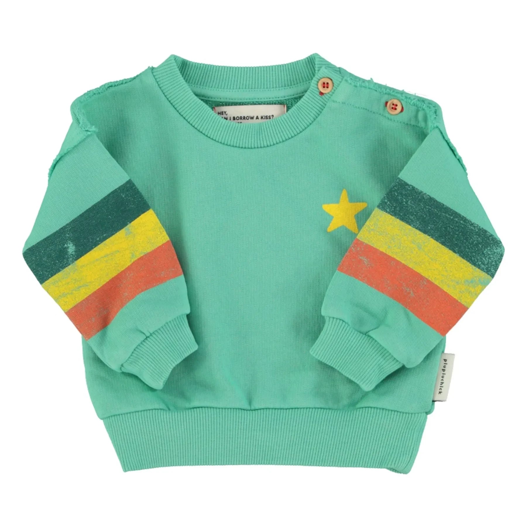 Piupiuchick - Striped Organic Cotton Sweatshirt | Green