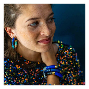Parabaya - Personalized Bola Earrings | Blue