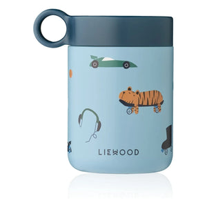 Liewood - Kiani yalıtımlı beslenme kutusu | Eğlenceli/Mavi sahil