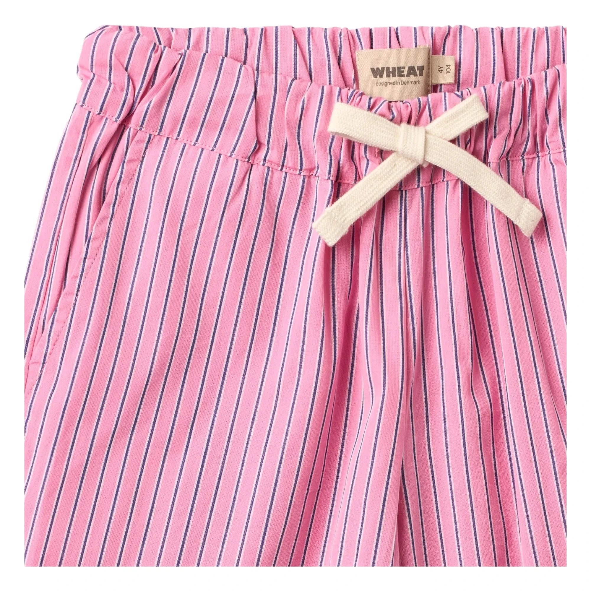 Wheat - Sasha Organic Cotton Striped Pants | Pink