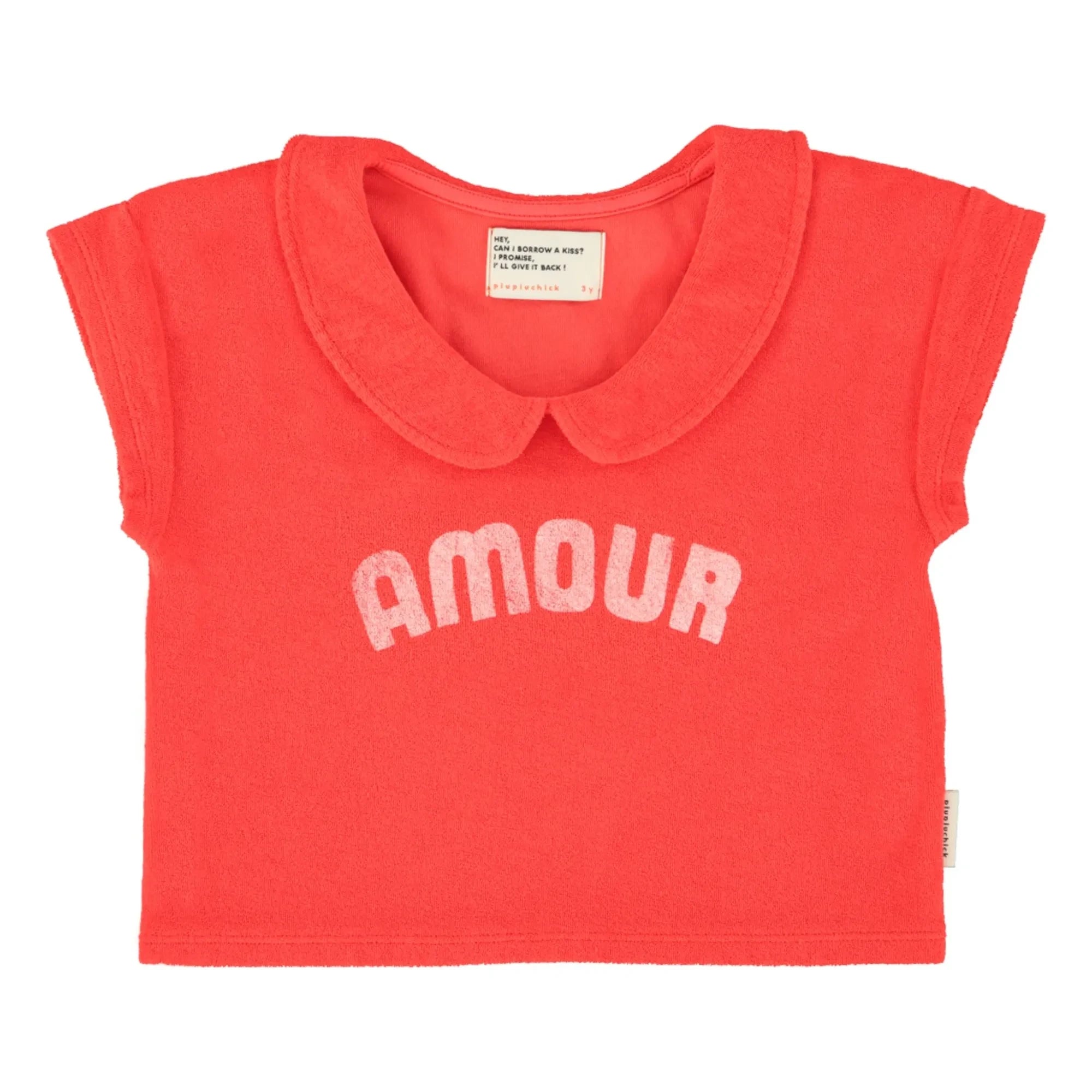Piupiuchick - Amour Sponge Organic Cotton T-shirt | Red