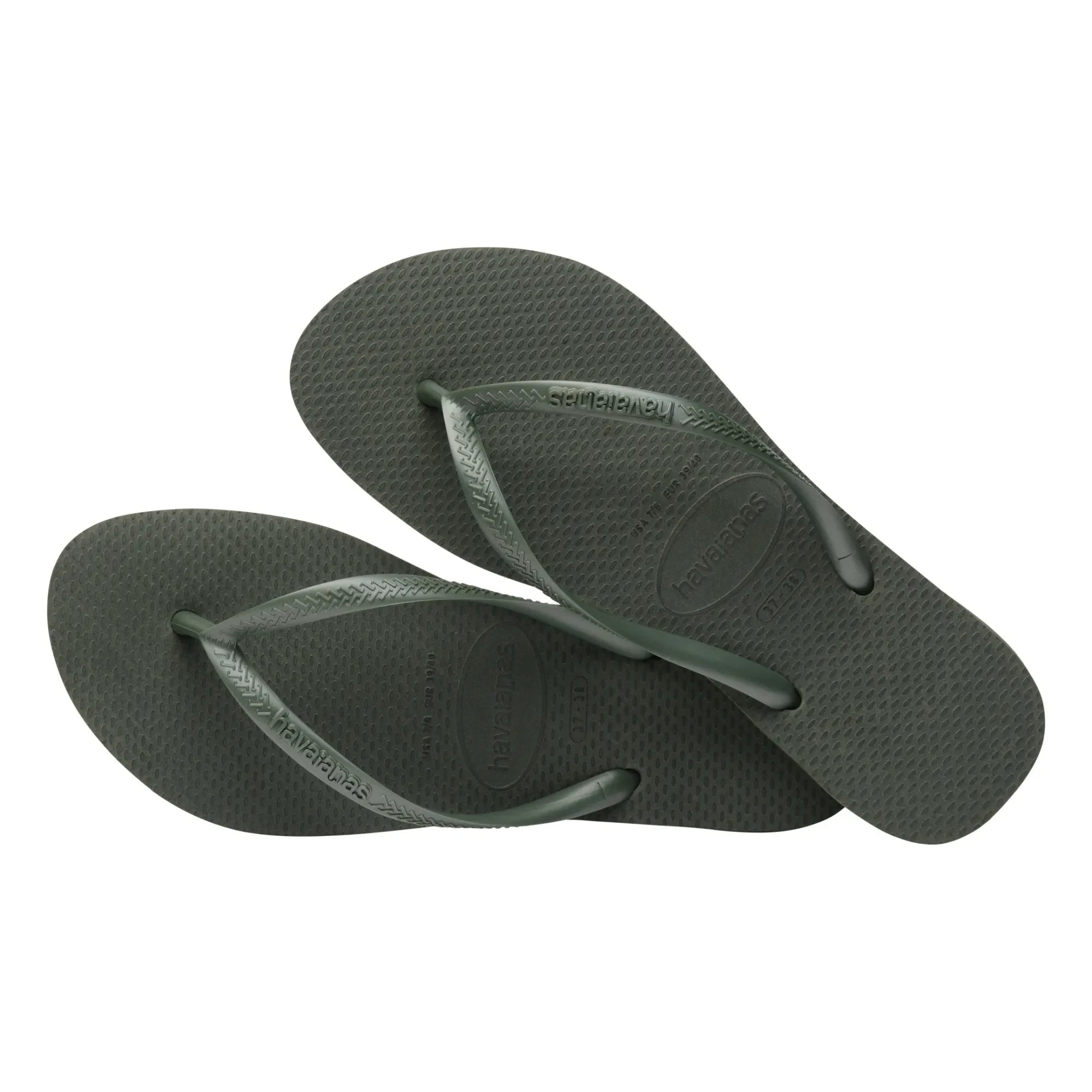 Havaianas - Thin Toe Post Flip Flops | Olive Green