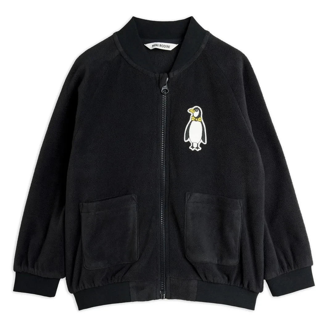 Mini Rodini - Penguins Geri Dönüştürülmüş Elyaf Ceket | Siyah