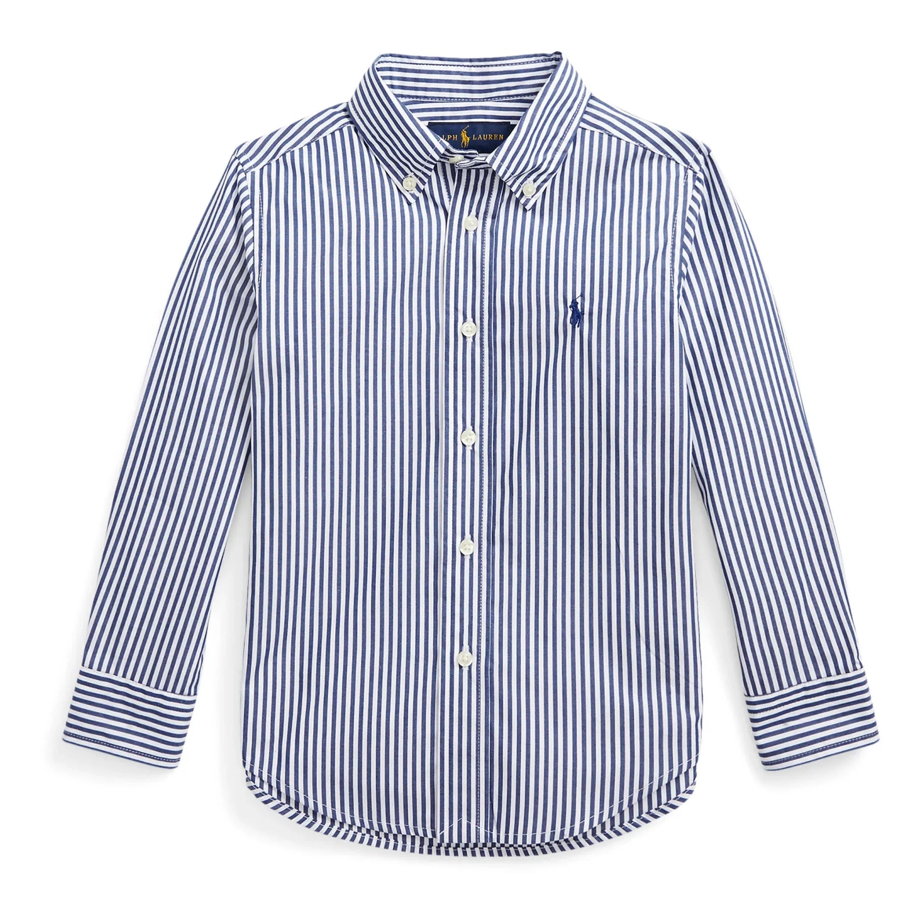 Ralph Lauren - Çizgili Logo Spor Gömlek | Lacivert
