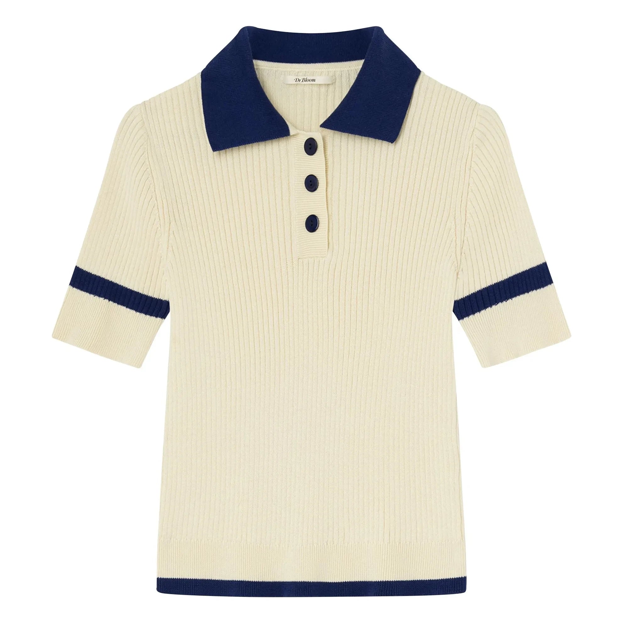 Dr Bloom - Trina Cotton Polo T-Shirt | Ecru